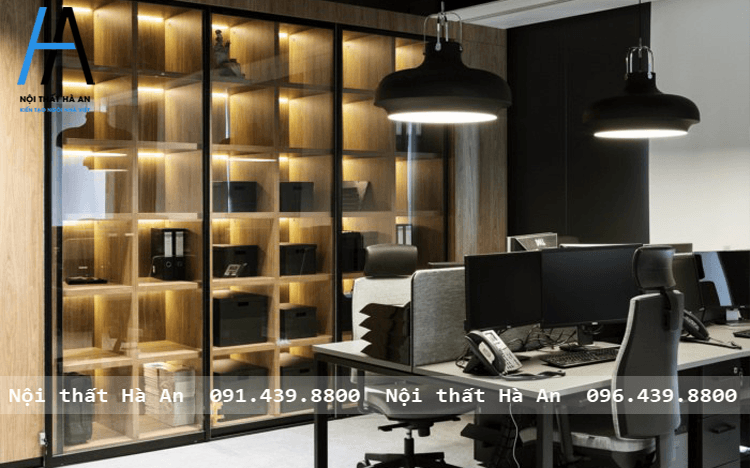 Mẫu 5: Thiết kế nội thất văn phòng phong cách công nghiệp